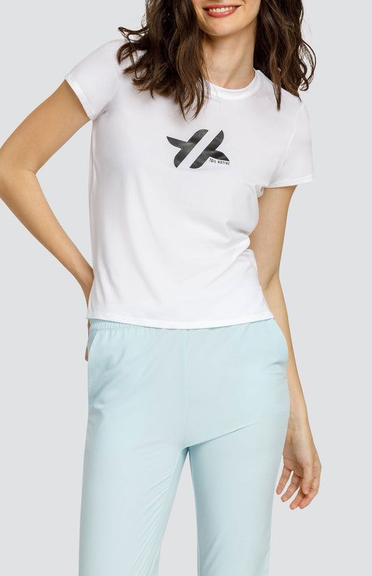Bijou Top - Chalk White with Logo - FINAL SALE