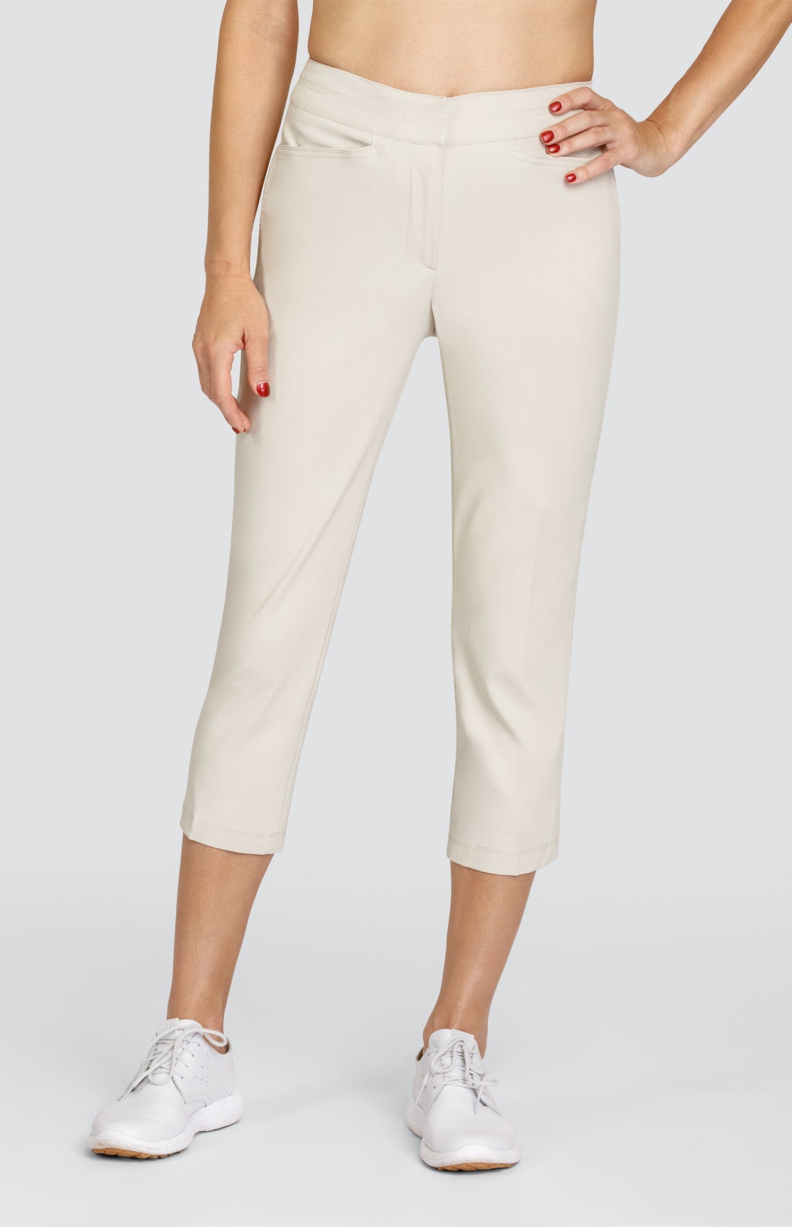 Women's Beige Cropped & Capri Pants