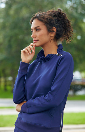 Condoleezza Navy Blue Pullover