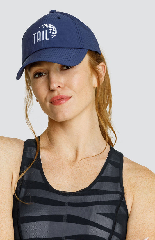 Queene Cap - Navy Blue with Chalk White Tail Golf Logo