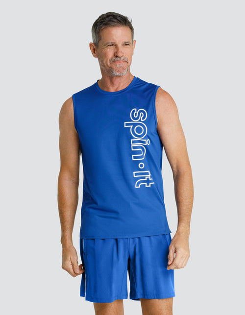 Josh Muscle Tank - Monaco Blue