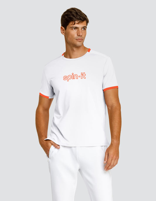 Ronaldo Short Sleeve Top - Chalk White Logo