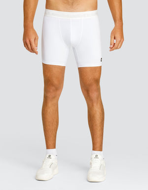 Kylian 6" Base Layer Shorts - Chalk White - FINAL SALE