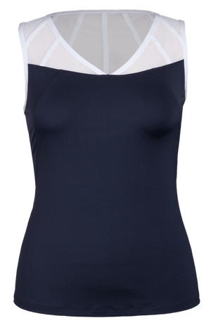 Ciara V-Neck Tank - Slate