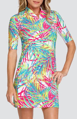 Dee Dress - Palm Isles-Fuchsia - FINAL SALE