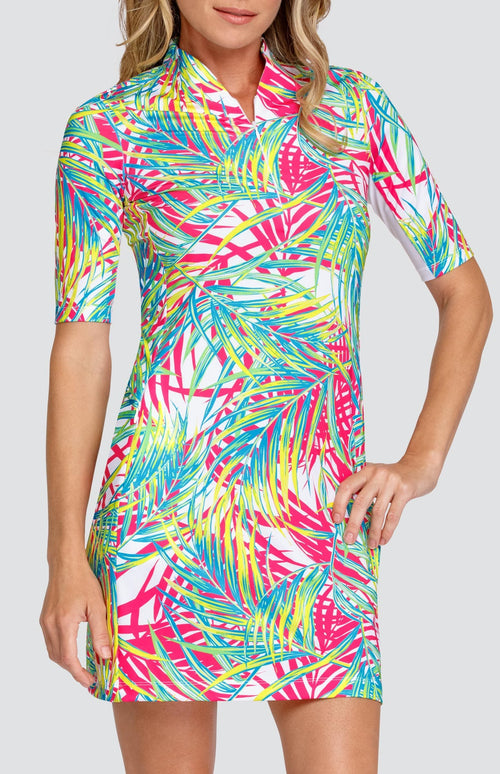Dee Dress - Palm Isles-Fuchsia - FINAL SALE