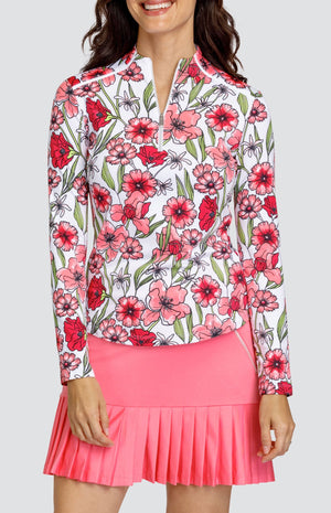 Theola Top - Strawberry Blossoms