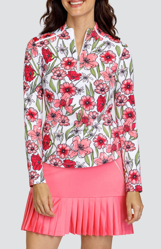 Theola Top - Strawberry Blossoms