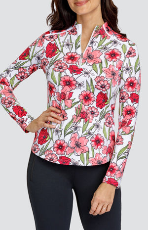 Theola Top - Strawberry Blossoms