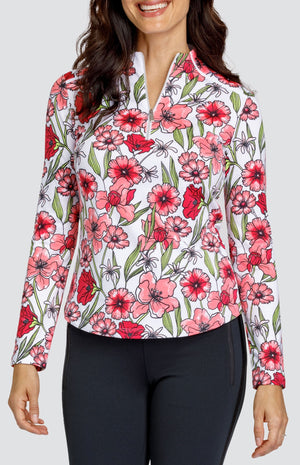 Theola Top - Strawberry Blossoms