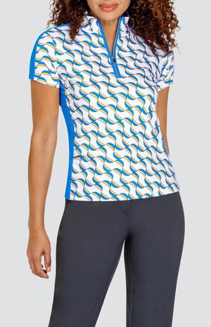 Myrna Top - Interlaced Geo