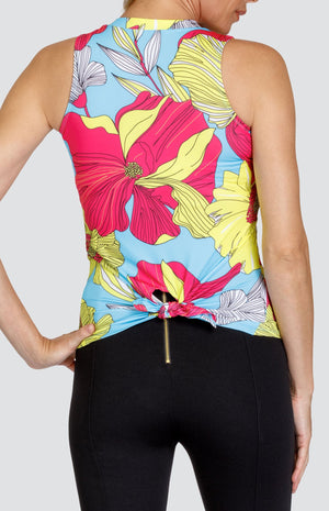 Bellamy Tank - Large Delicate Blooms - Fuchsia - FINAL SALE