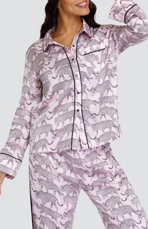 Rever Pajama Top - Leopard Parade - FINAL SALE