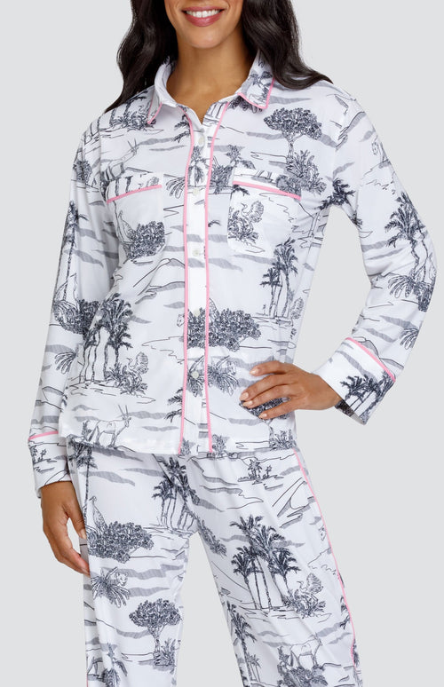 Dream Pajama Top - Oasis Toile - FINAL SALE
