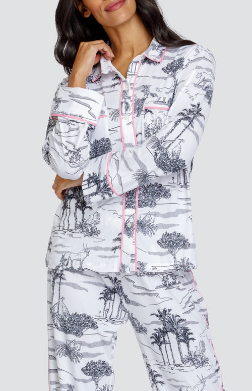 Dream Pajama Top - Oasis Toile - FINAL SALE