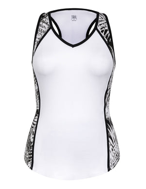 Elenora Tank - White/Tropical - FINAL SALE