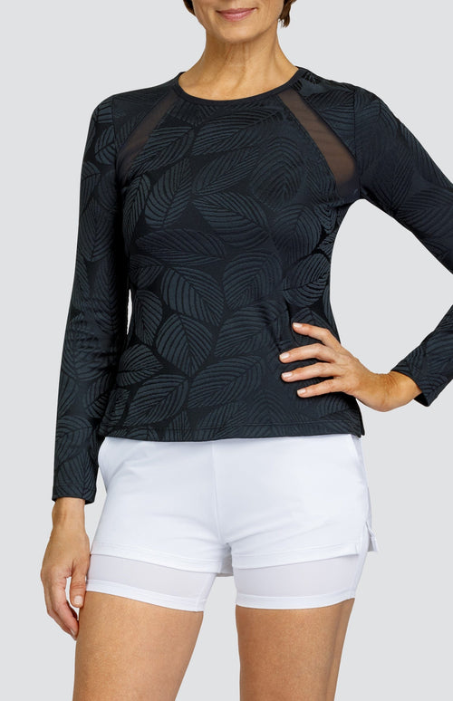 Floria Top - Fading Leaves Onyx